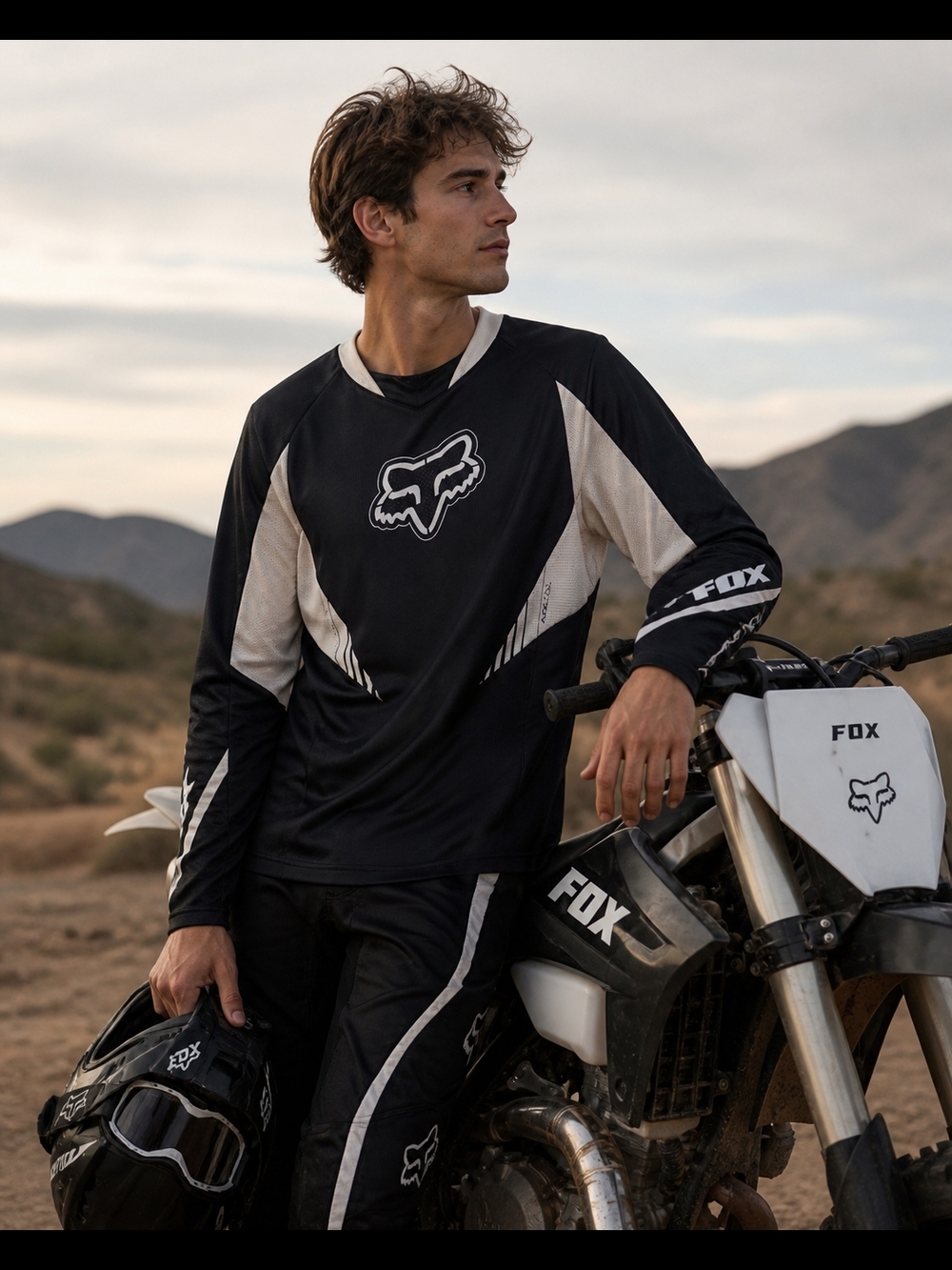 Fox Racing Black & White Motocross Jersey